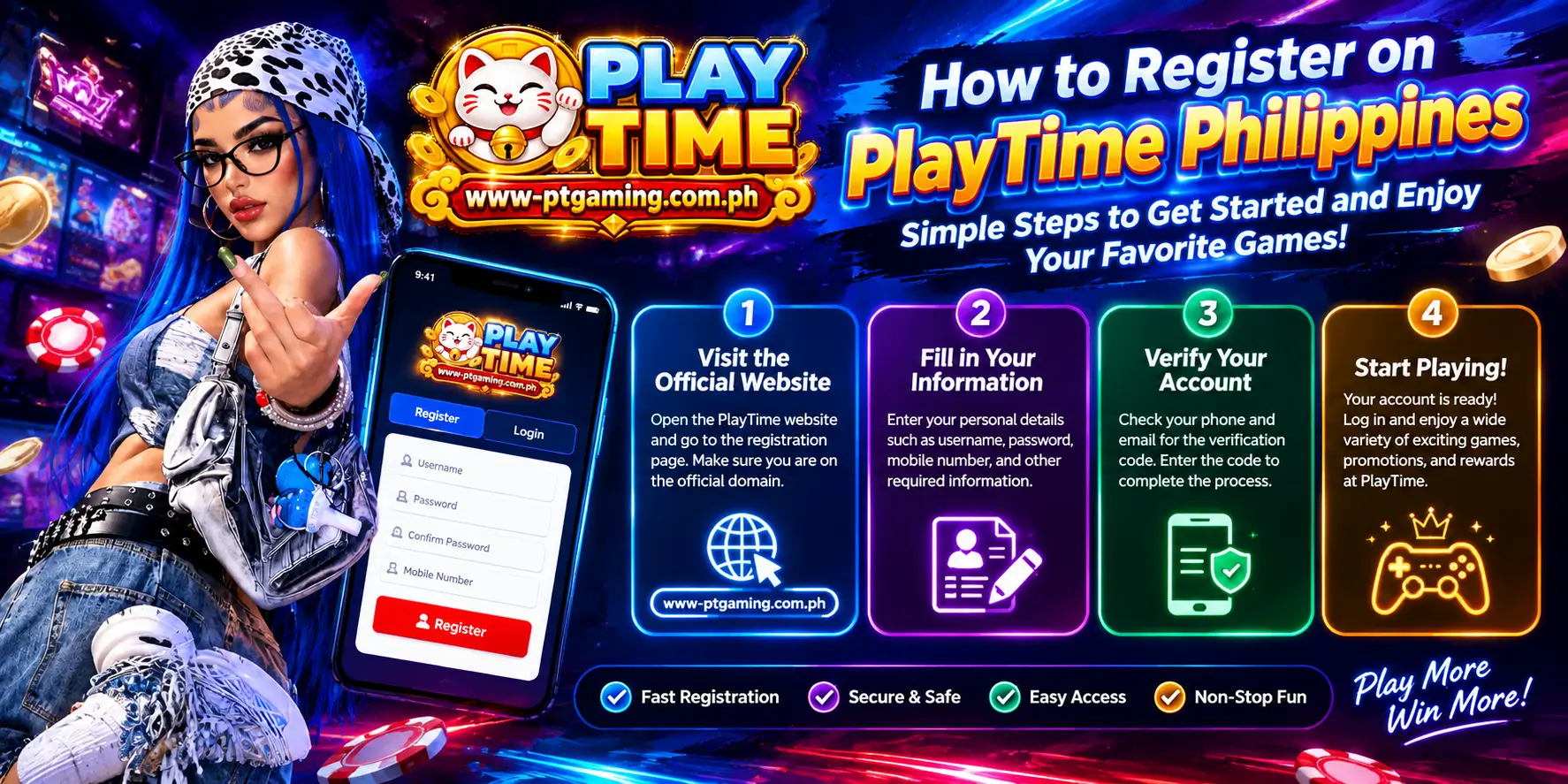 PLAYTIME 42 How to register - playtime