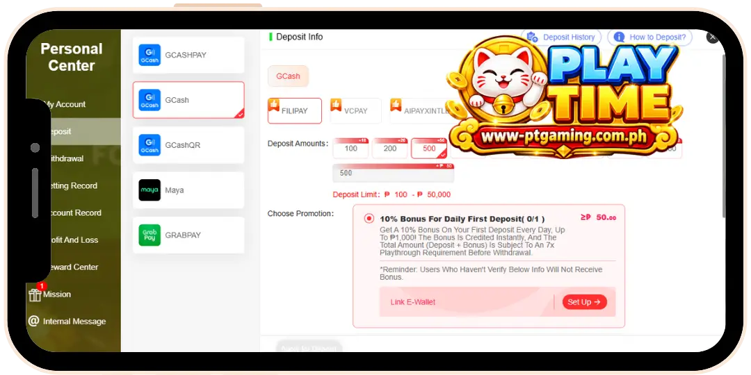 PlayTime Payment Deposit Guide 2026: GCash, Maya & USDT Payment Methods 2 GCash Deposit Guide for Users in the Philippines